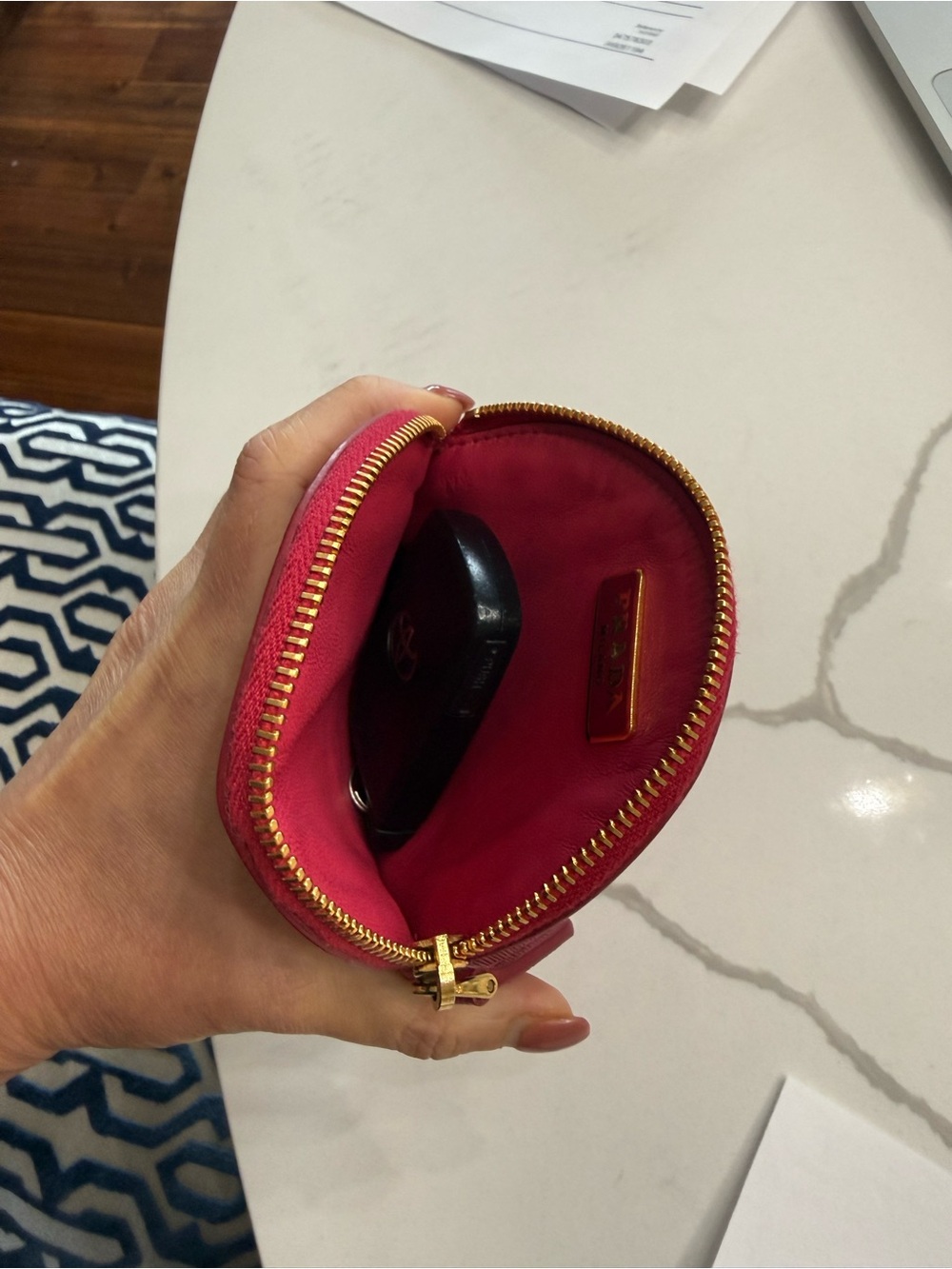 Prada Saffiano Leather Pink Wristlet - Picture 11 of 11